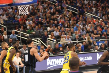 Orlando Magic, 28 Şubat 2019 'da Orlando Florida' daki Amway Center 'da Golden State Warriors' a ev sahipliği yaptı. Fotoğraf: Marty Jean-Louis