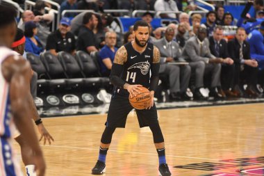 Orlando Magic, 25 Mart 2019 tarihinde Orlando Florida 'daki Amway Arena' da Philadelphia 76ers 'a ev sahipliği yaptı. Fotoğraf: Marty Jean-Louis