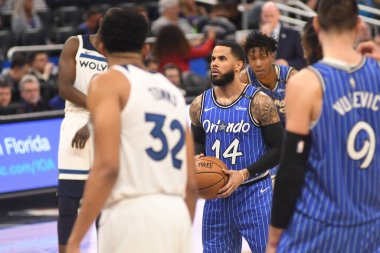 Orlando Magic, 7 Şubat 2019 'da Orlando, Florida' da Amway Arena 'da Minnesota Timberwolves' a ev sahipliği yapar. Fotoğraf: Marty Jean-Louis