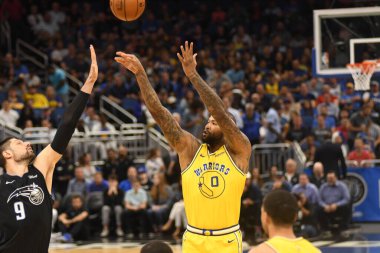 Orlando Magic, 28 Şubat 2019 'da Orlando Florida' daki Amway Center 'da Golden State Warriors' a ev sahipliği yaptı. Fotoğraf: Marty Jean-Louis