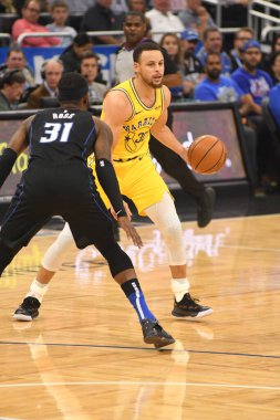 Orlando Magic, 28 Şubat 2019 'da Orlando Florida' daki Amway Center 'da Golden State Warriors' a ev sahipliği yaptı. Fotoğraf: Marty Jean-Louis