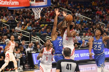 Orlando Magic, Houston Rockets 'a 13 Ocak 2019 tarihinde Amway Arena' da ev sahipliği yaptı. Fotoğraf: Marty Jean-Louis