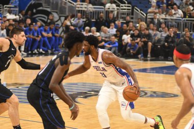 Orlando Magic, 25 Mart 2019 tarihinde Orlando Florida 'daki Amway Arena' da Philadelphia 76ers 'a ev sahipliği yaptı. Fotoğraf: Marty Jean-Louis