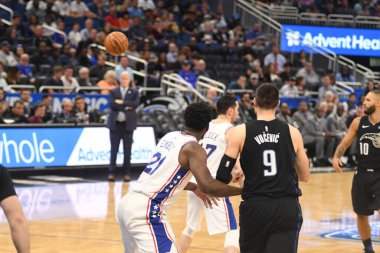 Orlando Magic, 25 Mart 2019 tarihinde Orlando Florida 'daki Amway Arena' da Philadelphia 76ers 'a ev sahipliği yaptı. Fotoğraf: Marty Jean-Louis