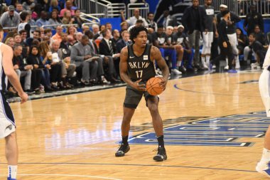 Orlando Magic, 2 Şubat 2019 tarihinde Orlando Florida 'daki Amway Center' da Brooklyn Nets 'e ev sahipliği yapmaktadır. Fotoğraf: Marty Jean-Louis