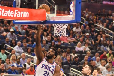 Orlando Magic, 25 Mart 2019 tarihinde Orlando Florida 'daki Amway Arena' da Philadelphia 76ers 'a ev sahipliği yaptı. Fotoğraf: Marty Jean-Louis