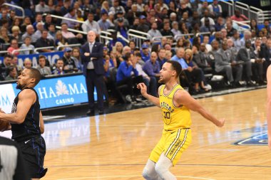 Orlando Magic, 28 Şubat 2019 'da Orlando Florida' daki Amway Center 'da Golden State Warriors' a ev sahipliği yaptı. Fotoğraf: Marty Jean-Louis