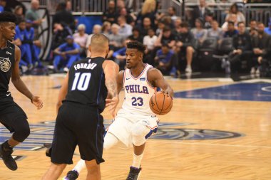 Orlando Magic, 25 Mart 2019 tarihinde Orlando Florida 'daki Amway Arena' da Philadelphia 76ers 'a ev sahipliği yaptı. Fotoğraf: Marty Jean-Louis