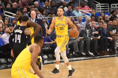 Orlando Magic, 28 Şubat 2019 'da Orlando Florida' daki Amway Center 'da Golden State Warriors' a ev sahipliği yaptı. Fotoğraf: Marty Jean-Louis
