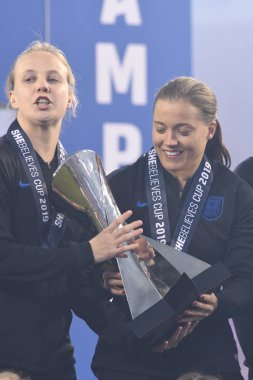 SheBelieves Kupası, 5 Mart 2019 tarihinde Tampa Florida Raymond James Stadyumu 'nda İngiltere' yi şampiyon ilan etmiştir. Fotoğraf: Marty Jean-Louis