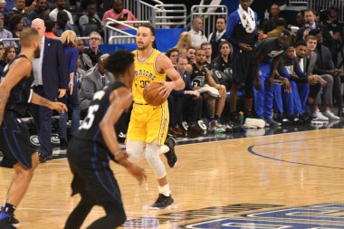 Orlando Magic, 28 Şubat 2019 'da Orlando Florida' daki Amway Center 'da Golden State Warriors' a ev sahipliği yaptı. Fotoğraf: Marty Jean-Louis