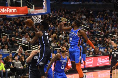 Orlando Magic 29 Ocak 2019 'da Orlando Florida' daki Amway Center 'da OklahomaCity Thunder' a ev sahipliği yapar. Fotoğraf: Marty Jean-Louis