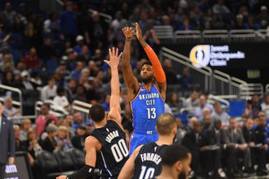 Orlando Magic 29 Ocak 2019 'da Orlando Florida' daki Amway Center 'da OklahomaCity Thunder' a ev sahipliği yapar. Fotoğraf: Marty Jean-Louis