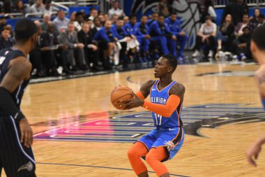 Orlando Magic 29 Ocak 2019 'da Orlando Florida' daki Amway Center 'da OklahomaCity Thunder' a ev sahipliği yapar. Fotoğraf: Marty Jean-Louis