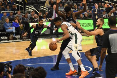 Orlando Magic, 19 Ocak 2019 Cumartesi günü Orlando Florida 'daki Amway Arena' da Milwaukee Doları 'na ev sahipliği yapıyor. Fotoğraf: Marty Jean-Louis