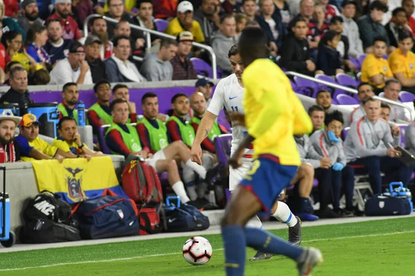 Drużyna Men National Gościła Ekwador National Team Stadionie Orlando City — Zdjęcie stockowe