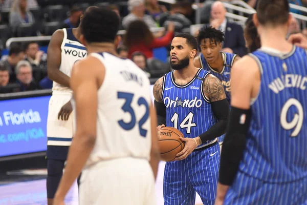 Orlando Magic, 7 Şubat 2019 'da Orlando, Florida' da Amway Arena 'da Minnesota Timberwolves' a ev sahipliği yapar. Fotoğraf: Marty Jean-Louis
