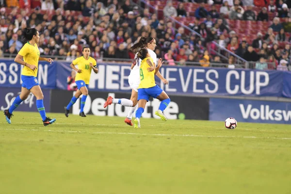 Shebelieves Cup Finale Met Usa Brazilië Raymond James Stadium Tampa — Stockfoto