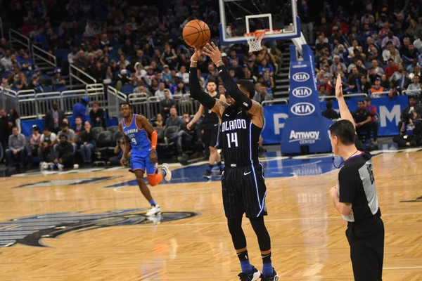 Orlando Magic Φιλοξενεί Oklahomacity Thunder Στο Amway Center Στο Orlando — Φωτογραφία Αρχείου