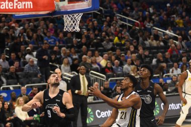 Orlando Magic, 31 Ocak 2019 tarihinde Orlando Florida 'daki Amway Center' da Indiana Pacers 'a ev sahipliği yapmaktadır. Fotoğraf: Marty Jean-Louis