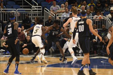 Orlando Magic, 31 Ocak 2019 tarihinde Orlando Florida 'daki Amway Center' da Indiana Pacers 'a ev sahipliği yapmaktadır. Fotoğraf: Marty Jean-Louis