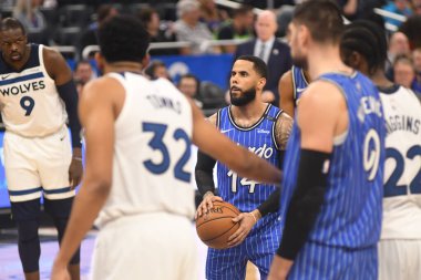 Orlando Magic, 7 Şubat 2019 'da Orlando, Florida' da Amway Arena 'da Minnesota Timberwolves' a ev sahipliği yapar. Fotoğraf: Marty Jean-Louis