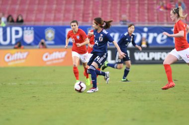 Japonya, İngiltere 'ye karşı Raymond James Stadyumu' nda 5 Mart 2019 'da Tampa Florida' da. Fotoğraf: Marty Jean-Louis