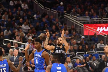 Orlando Magic 29 Ocak 2019 'da Orlando Florida' daki Amway Center 'da OklahomaCity Thunder' a ev sahipliği yapar. Fotoğraf: Marty Jean-Louis
