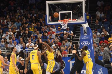 Orlando Magic, 28 Şubat 2019 'da Orlando Florida' daki Amway Center 'da Golden State Warriors' a ev sahipliği yaptı. Fotoğraf: Marty Jean-Louis