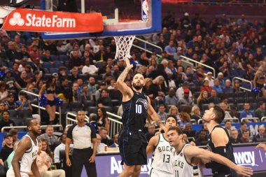 Orlando Magic, 19 Ocak 2019 Cumartesi günü Orlando Florida 'daki Amway Arena' da Milwaukee Doları 'na ev sahipliği yapıyor. Fotoğraf: Marty Jean-Louis