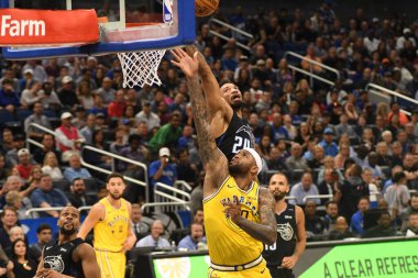 Orlando Magic, 28 Şubat 2019 'da Orlando Florida' daki Amway Center 'da Golden State Warriors' a ev sahipliği yaptı. Fotoğraf: Marty Jean-Louis