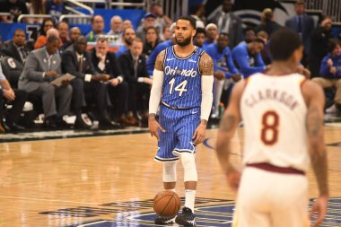 Orlando Magic 14 Mart 2019 Perşembe günü Orlando Florida 'daki Amway Center' da Cleveland Cavaliers 'a ev sahipliği yaptı. Fotoğraf: Marty Jean-Louis