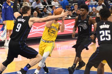 Orlando Magic, 28 Şubat 2019 'da Orlando Florida' daki Amway Center 'da Golden State Warriors' a ev sahipliği yaptı. Fotoğraf: Marty Jean-Louis