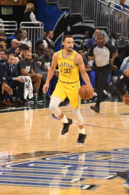 Orlando Magic, 28 Şubat 2019 'da Orlando Florida' daki Amway Center 'da Golden State Warriors' a ev sahipliği yaptı. Fotoğraf: Marty Jean-Louis