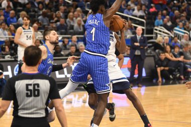 Orlando Magic, 7 Şubat 2019 'da Orlando, Florida' da Amway Arena 'da Minnesota Timberwolves' a ev sahipliği yapar. Fotoğraf: Marty Jean-Louis