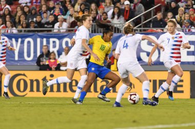 SheBelieves Kupası Finali, 5 Mart 2019 'da Tampa Florida Raymond James Stadyumu' nda ABD ile Brezilya arasında oynanacak. Fotoğraf: Marty Jean-Louis