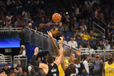 Orlando Magic, 28 Şubat 2019 'da Orlando Florida' daki Amway Center 'da Golden State Warriors' a ev sahipliği yaptı. Fotoğraf: Marty Jean-Louis