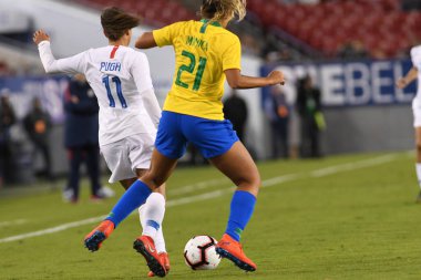 SheBelieves Kupası Finali, 5 Mart 2019 'da Tampa Florida Raymond James Stadyumu' nda ABD ile Brezilya arasında oynanacak. Fotoğraf: Marty Jean-Louis