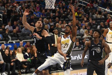 Orlando Magic, 31 Ocak 2019 tarihinde Orlando Florida 'daki Amway Center' da Indiana Pacers 'a ev sahipliği yapmaktadır. Fotoğraf: Marty Jean-Louis