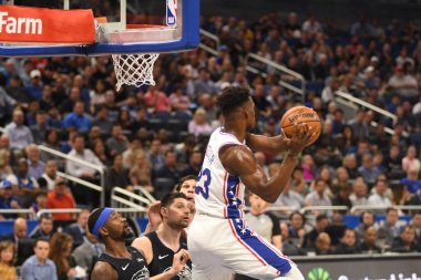 Orlando Magic, 25 Mart 2019 tarihinde Orlando Florida 'daki Amway Arena' da Philadelphia 76ers 'a ev sahipliği yaptı. Fotoğraf: Marty Jean-Louis