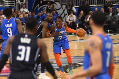 Orlando Magic 29 Ocak 2019 'da Orlando Florida' daki Amway Center 'da OklahomaCity Thunder' a ev sahipliği yapar. Fotoğraf: Marty Jean-Louis