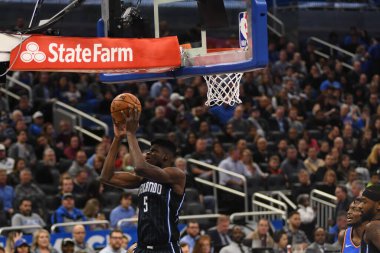 Orlando Magic 29 Ocak 2019 'da Orlando Florida' daki Amway Center 'da OklahomaCity Thunder' a ev sahipliği yapar. Fotoğraf: Marty Jean-Louis