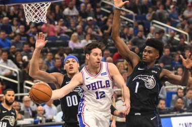 Orlando Magic, 25 Mart 2019 tarihinde Orlando Florida 'daki Amway Arena' da Philadelphia 76ers 'a ev sahipliği yaptı. Fotoğraf: Marty Jean-Louis