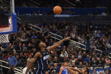 Orlando Magic 29 Ocak 2019 'da Orlando Florida' daki Amway Center 'da OklahomaCity Thunder' a ev sahipliği yapar. Fotoğraf: Marty Jean-Louis