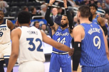 Orlando Magic, 7 Şubat 2019 'da Orlando, Florida' da Amway Arena 'da Minnesota Timberwolves' a ev sahipliği yapar. Fotoğraf: Marty Jean-Louis