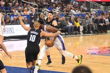 Orlando Magic, 25 Mart 2019 tarihinde Orlando Florida 'daki Amway Arena' da Philadelphia 76ers 'a ev sahipliği yaptı. Fotoğraf: Marty Jean-Louis