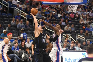 Orlando Magic, 25 Mart 2019 tarihinde Orlando Florida 'daki Amway Arena' da Philadelphia 76ers 'a ev sahipliği yaptı. Fotoğraf: Marty Jean-Louis