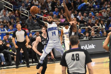 Orlando Magic, 2 Şubat 2019 tarihinde Orlando Florida 'daki Amway Center' da Brooklyn Nets 'e ev sahipliği yapmaktadır. Fotoğraf: Marty Jean-Louis