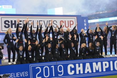 SheBelieves Kupası, 5 Mart 2019 tarihinde Tampa Florida Raymond James Stadyumu 'nda İngiltere' yi şampiyon ilan etmiştir. Fotoğraf: Marty Jean-Louis