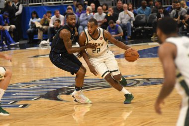 Orlando Magic, 19 Ocak 2019 Cumartesi günü Orlando Florida 'daki Amway Arena' da Milwaukee Doları 'na ev sahipliği yapıyor. Fotoğraf: Marty Jean-Louis